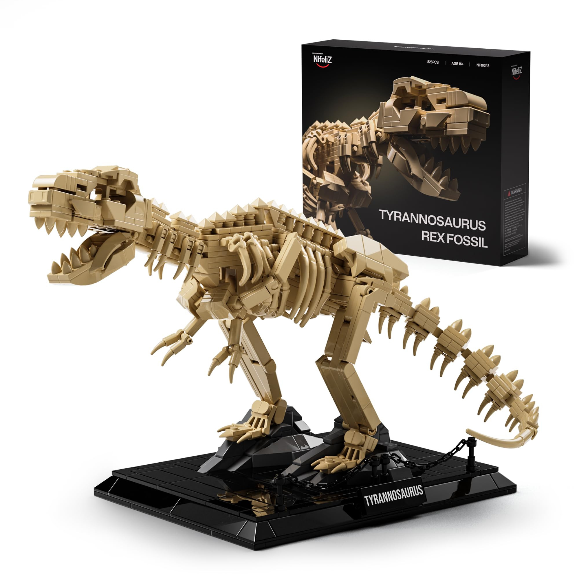 Nifeliz T. Rex Fossils Model Toy, Tyrannosaurus Rex Dinosaur Skeleton Building Set for Adults, Id... | Amazon (US)