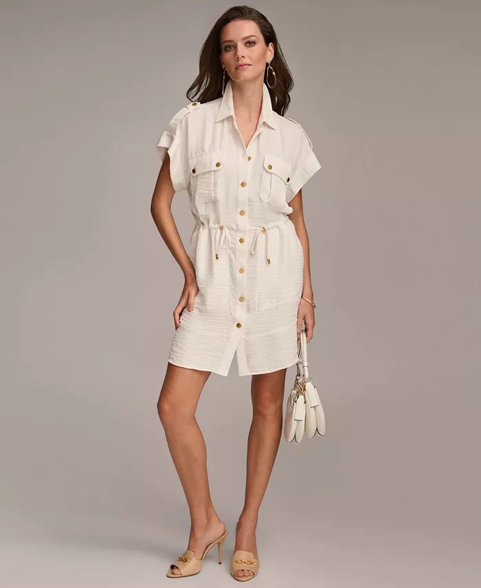 Donna Karan Women's Drawstring Utility Dress - Macy's | Macy's