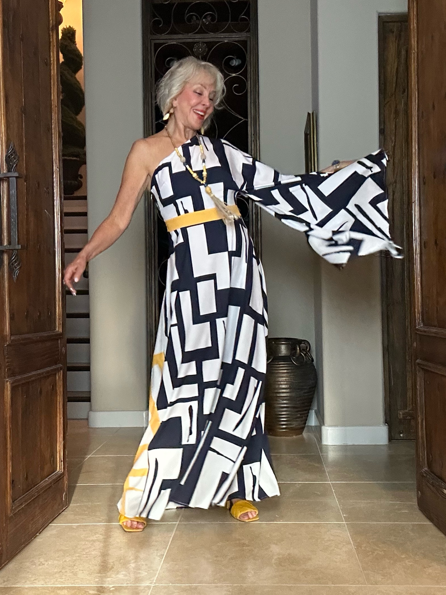 Dramatic one shoulder maxi dress for your summer evenings at home, a resort or special occasion. I am wearing a size medium  which is a 6/8 . Under $50 Budget friendly @rotita_official #rotita
#deal #affordable #summerstyle #springdresses #oneshoulderdress #maxidress 

#LTKFind #LTKunder50 #LTKSeasonal