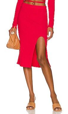 Sanctuary Higher Rib Pencil Skirt in Ruby from Revolve.com | Revolve Clothing (Global)