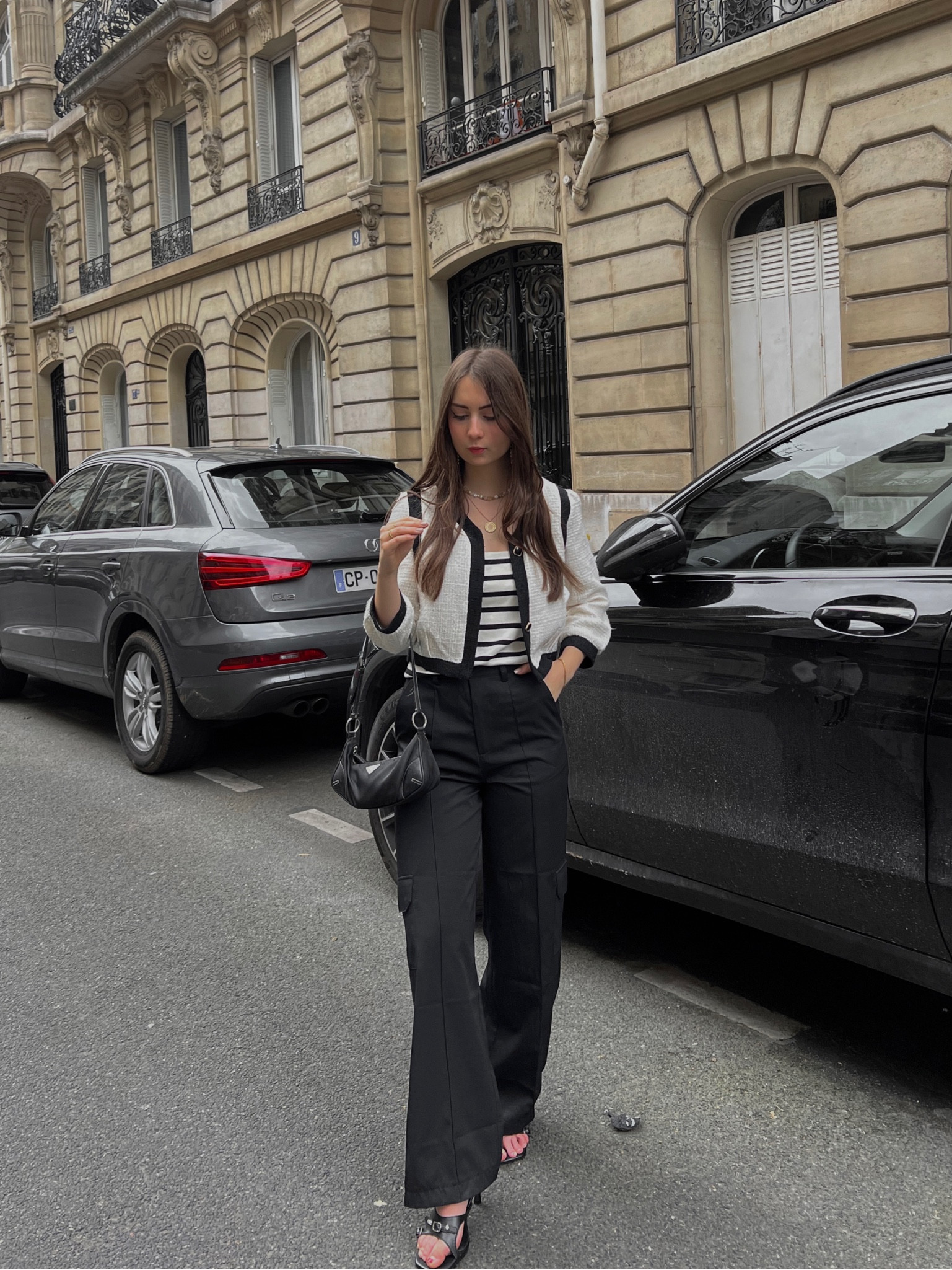 Parisian outfit inspiration 
Striped top, tweed jacket, trousers, trouser style, effortless chic, old money aesthetic, classy streetwear, Paris street style, workwear, business casual, outfit inspo, outfit ideas 

#LTKworkwear #LTKFind #LTKeurope