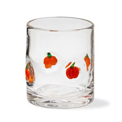 Tag Halloween Pumpkin Double Old Fashion Glass 14 oz Orange Drinkware 3.5 x 3.5 x 3.75 in | Target