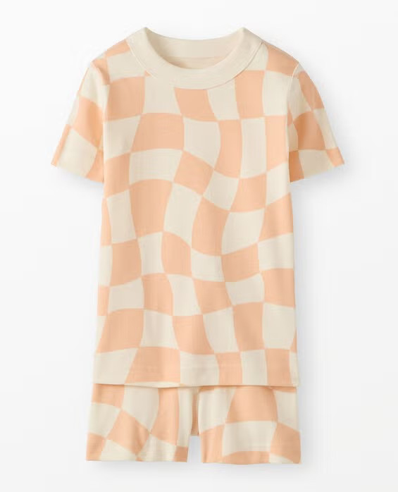 Toddler HannaJams™ Pajama Set in Pink Wavy Check - 100% Organic Combed Cotton - Girls' Size 3 by Hanna Andersson | Hanna Andersson