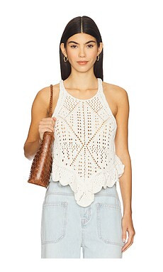 Free People Sea Song Tank in Ivory from Revolve.com | Revolve Clothing (Global)