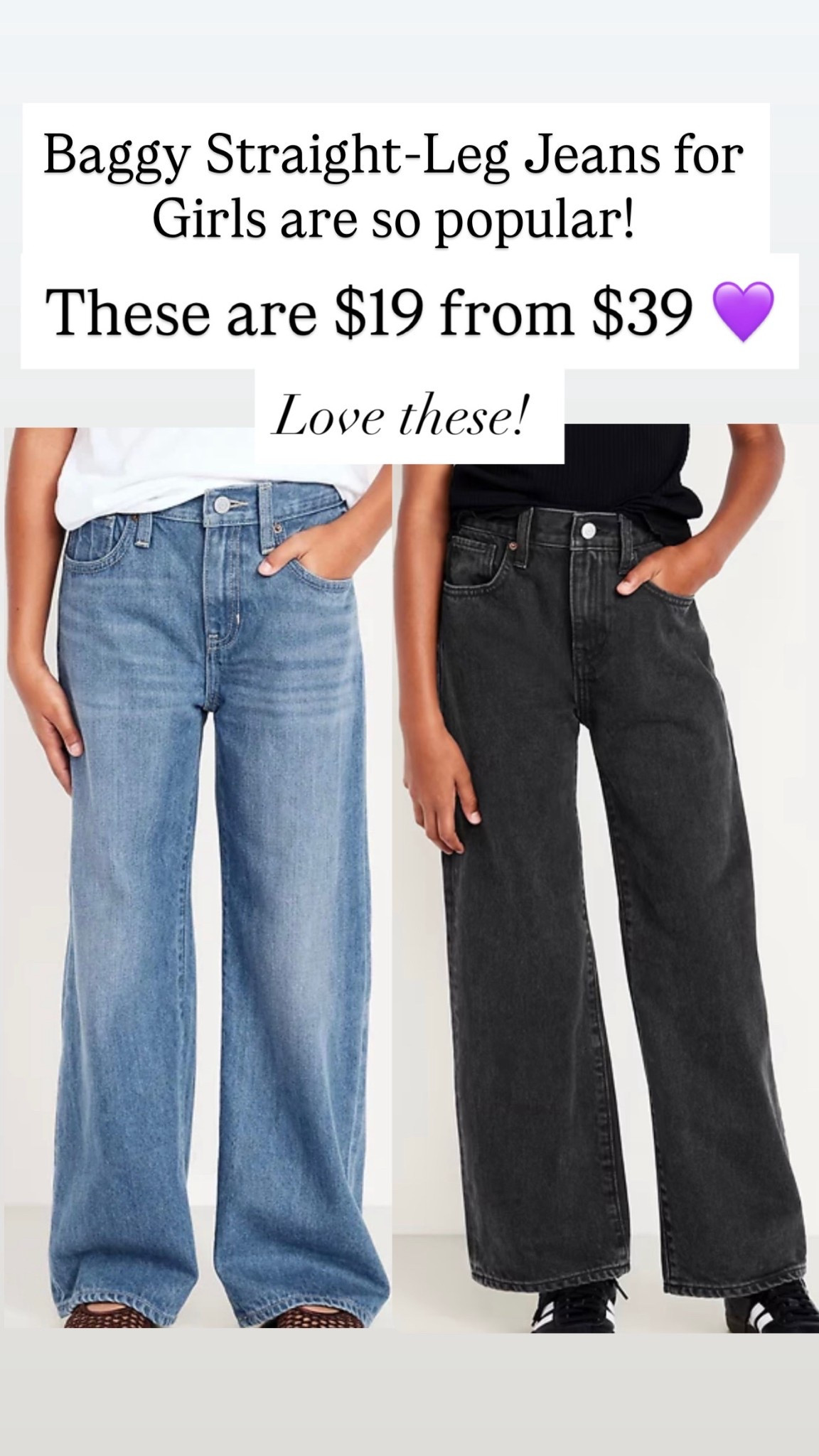 My daughter loves baggy jeans, these are the cutest and best. Only $19.

#LTKKids #LTKSaleAlert