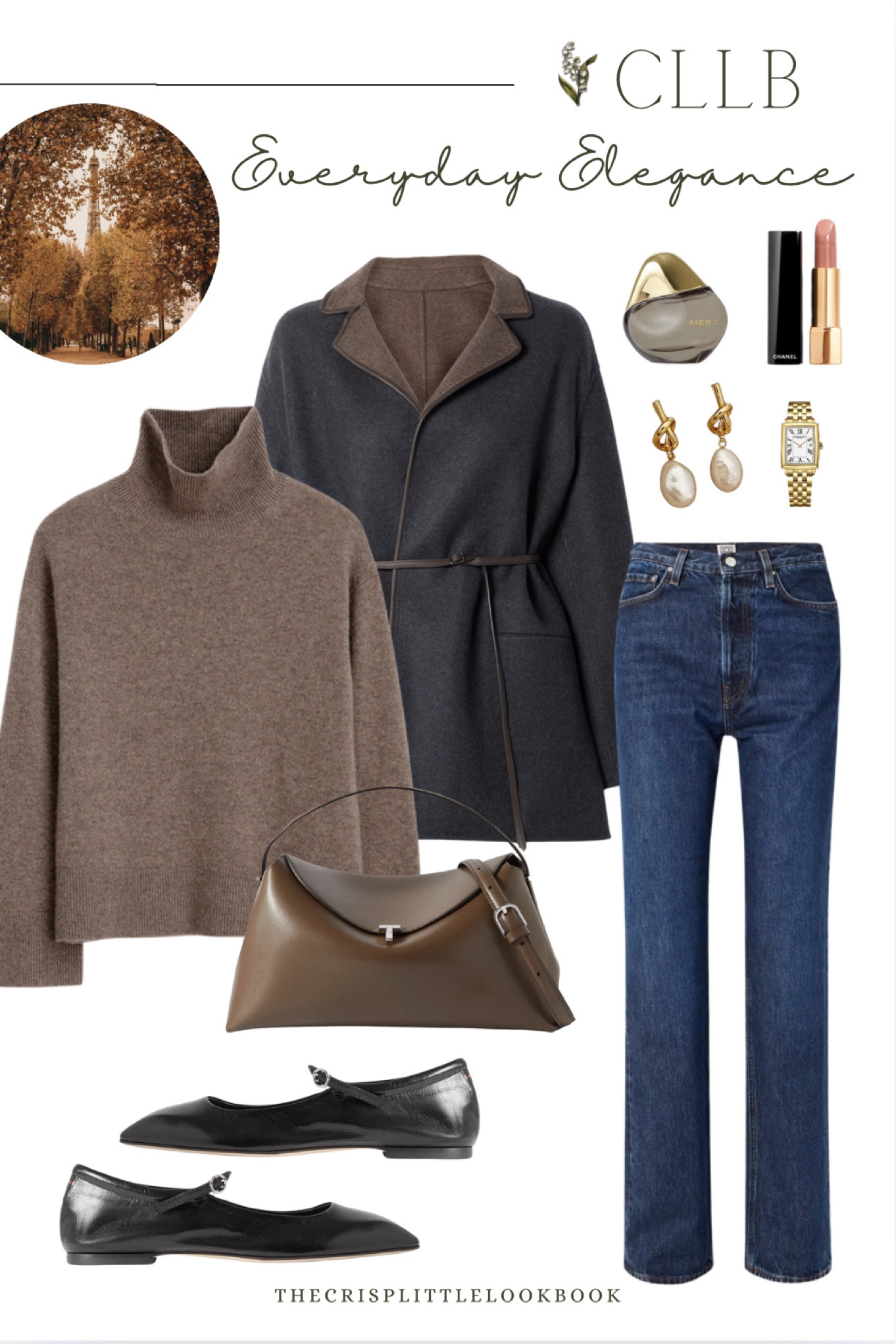 Elegant Chic Fall Style … high waist jeans, cashmere turtleneck sweater, Mary-Jane flats, a gorgeous wrap coat, and brown leather bag ✨ 

#LTKGiftGuide #LTKStyleTip #LTKCyberWeek
