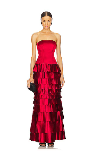 Echo Gown in Red Fall Gown Winter Gown Gala Gown Gala Dress Ball Gown Sexy Red Dress Outfit | Revolve Clothing (Global)