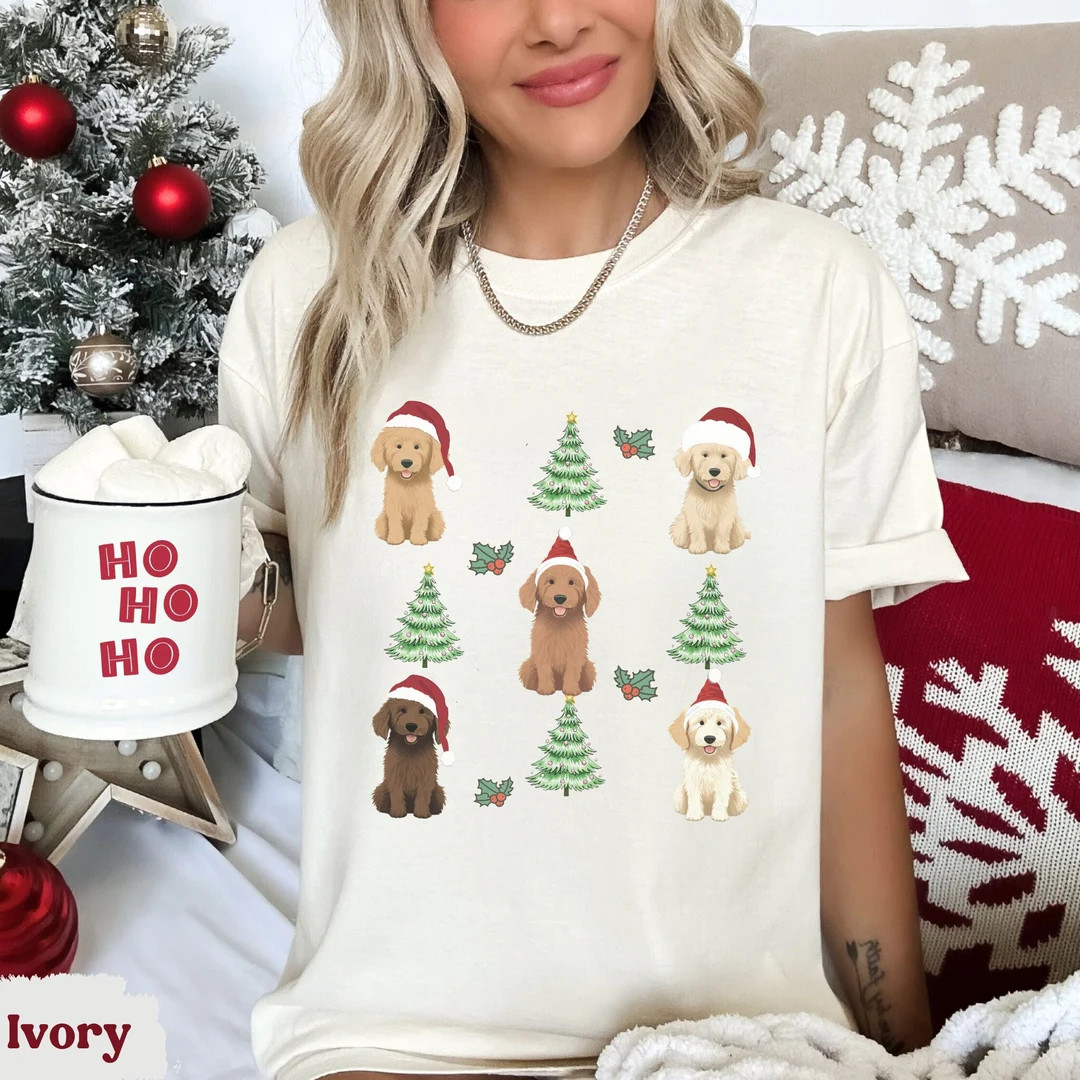 Goldendoodle Christmas Tshirt Goldendoodle Golden Doodle - Etsy | Etsy (US)