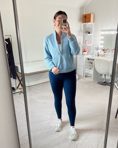 Todays workout fit💙

Athleisure, fitness, workout outfit, leggings, half zip pullover, mom style, mom fit

#LTKSpringSale #LTKfitness #LTKmidsize