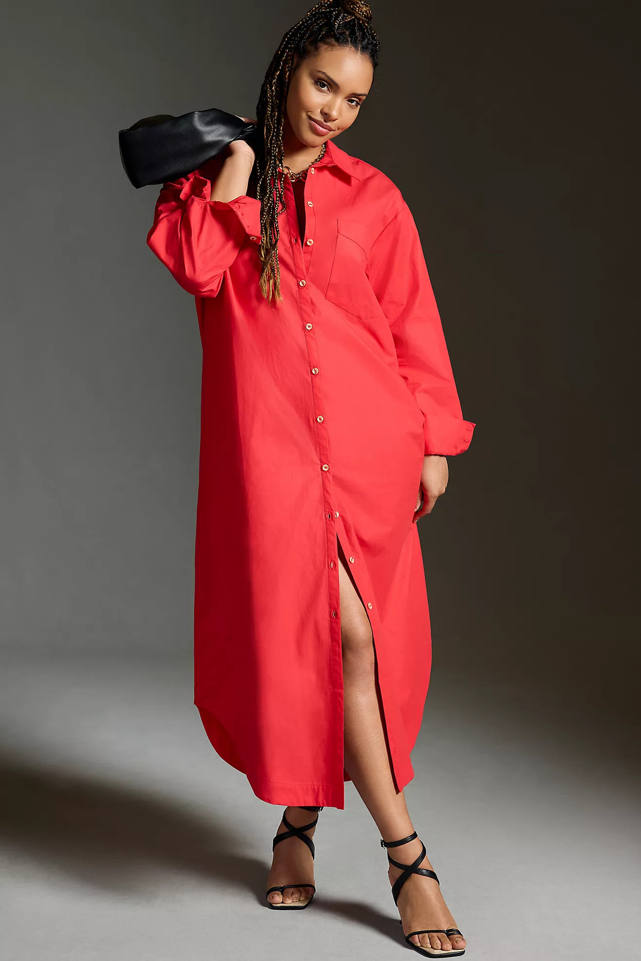 The Soren Long-Sleeve Shirt Dress by Maeve | Anthropologie (US)