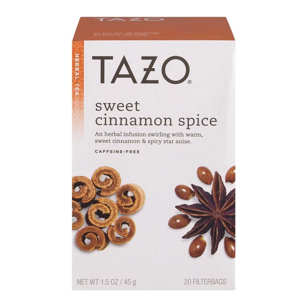 TAZO Herbal Tea, Sweet Cinnamon Spice, Caffeine-Free, Tea Bags 20 Ct | Walmart (US)