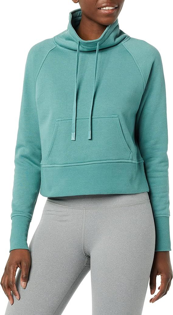 Core 10 Women's Super Soft Fleece Cropped Length Cowl Neck Sweatshirt | Amazon (US)