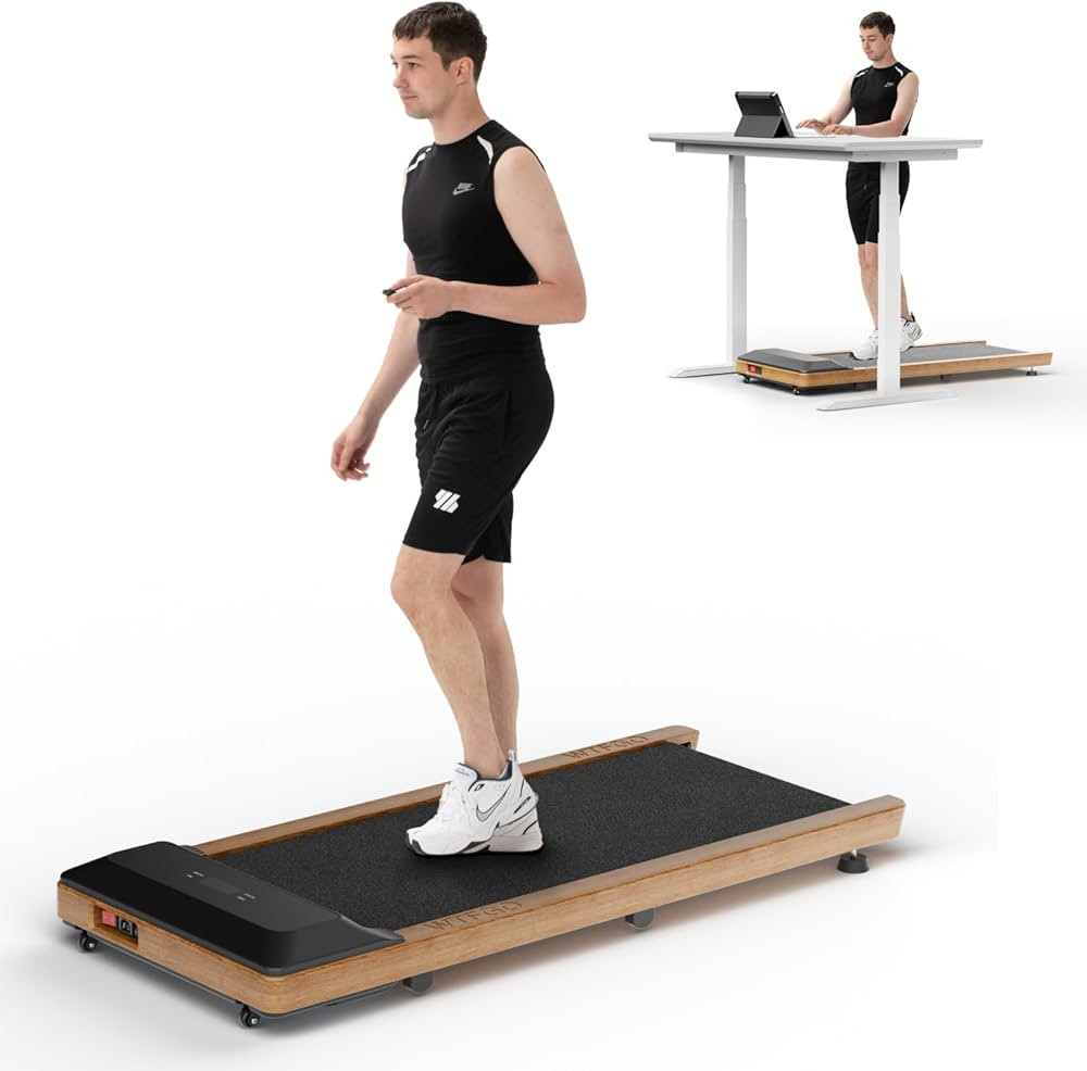 Wooden Walking Pad - Under Desk Treadmill, Treadmills for Home/Office, Foldable Treadmill, Walkin... | Amazon (US)