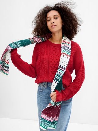Cable-Knit Crewneck Sweater | Gap Factory