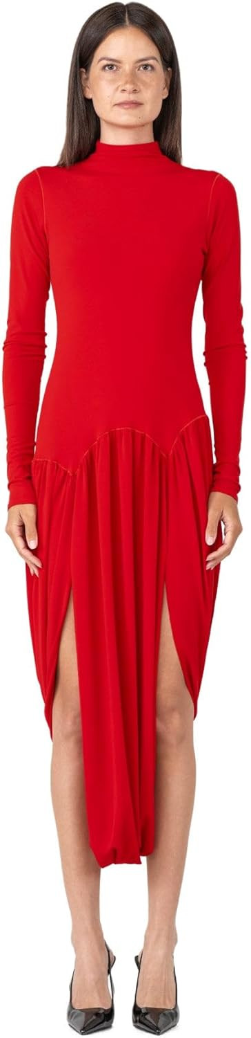 EVA VARRO RED MOCK NECK DRESS | Amazon (US)