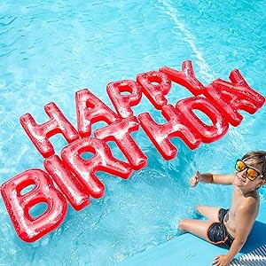 Pool Party Decorations Happy Birthday Pool Floats – Large Floating Letters Pool Party Decoratio... | Amazon (US)