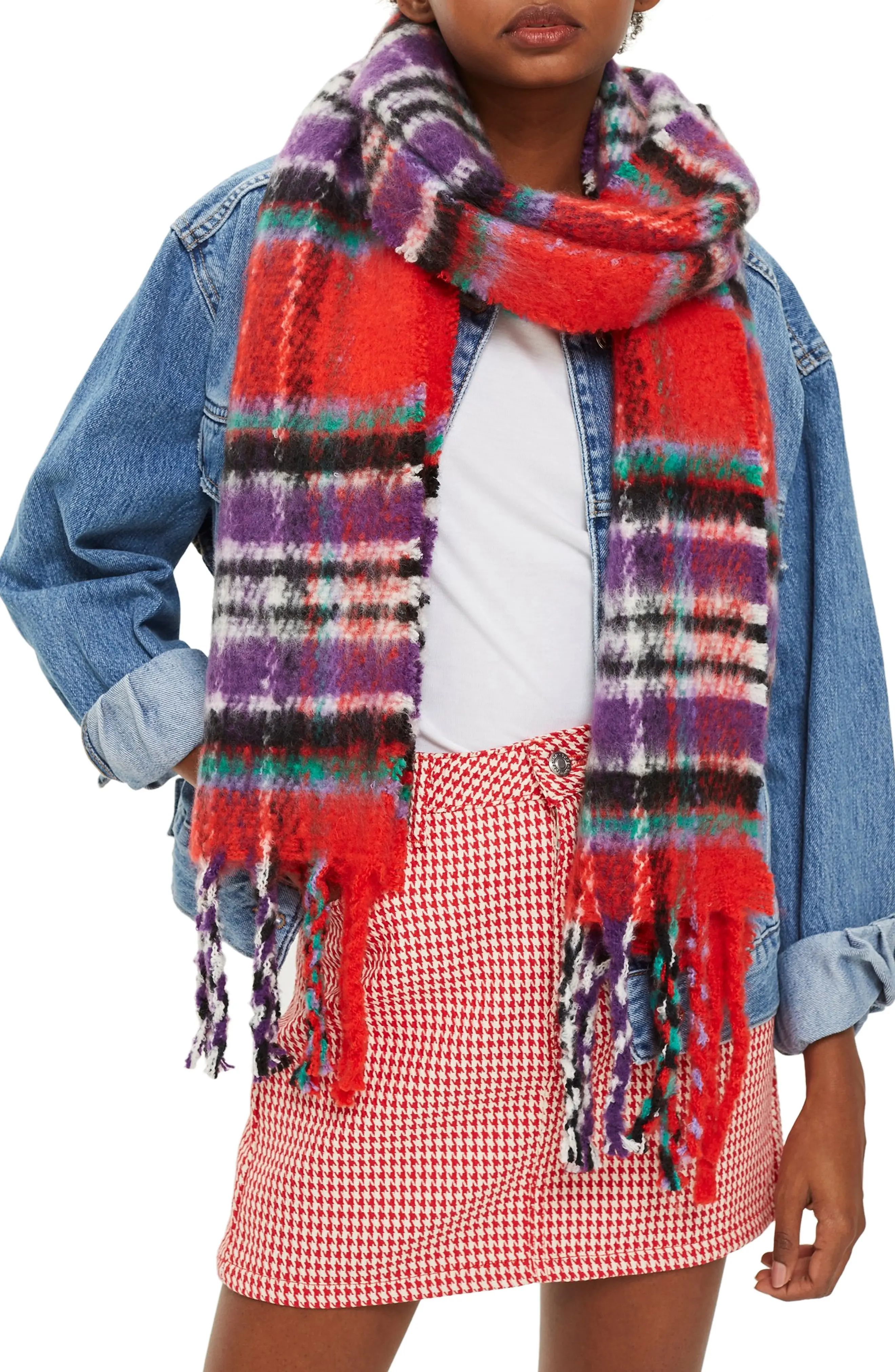 Topshop Heavy Check Scarf | Nordstrom