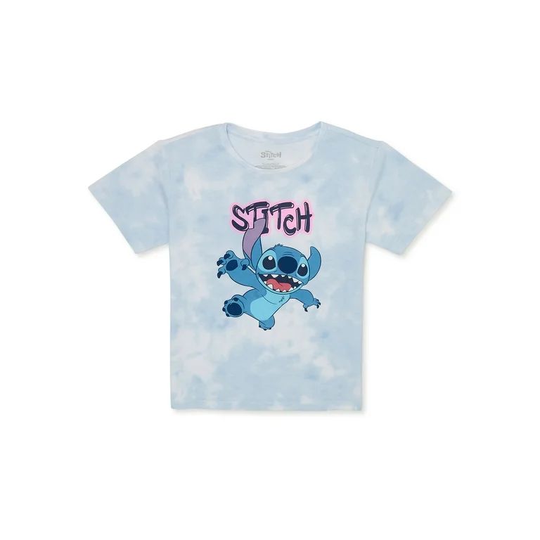 Disney Girls Lilo & Stitch, Crew Neck, Short Sleeve, Graphic T-Shirt, Sizes 4-16 | Walmart (US)