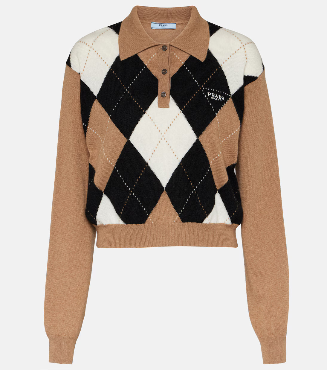 Argyle cashmere polo sweater | Mytheresa (UK)