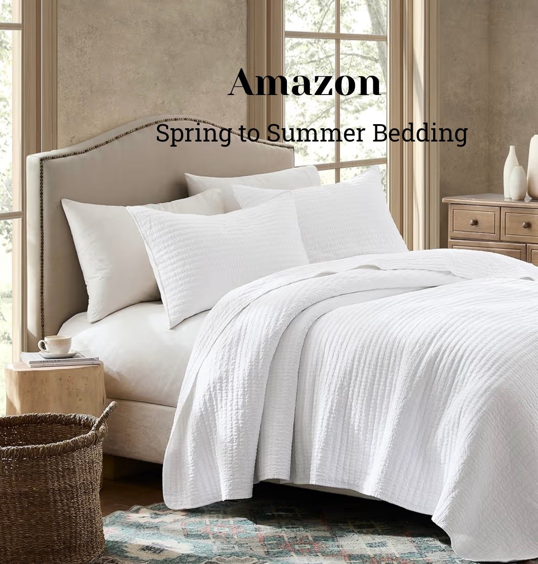 Beautiful bedding perfect for layering for spring to summer transition! More colors available. More bedroom styling and furniture ideas for primary bed, guest bedroom, teen bedroom. Neutral decor, neutral home styling. Amazon home  

#LTKdayinmylife #LTKHome #LTKSaleAlert