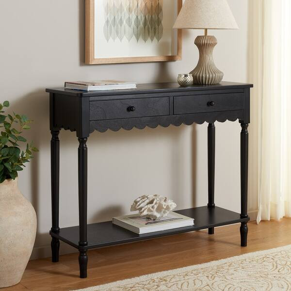 SAFAVIEH Home Haven 2 Drawer Small Console - 35"W x 13"D x 30"H - Bed Bath & Beyond - 42567313 | Bed Bath & Beyond