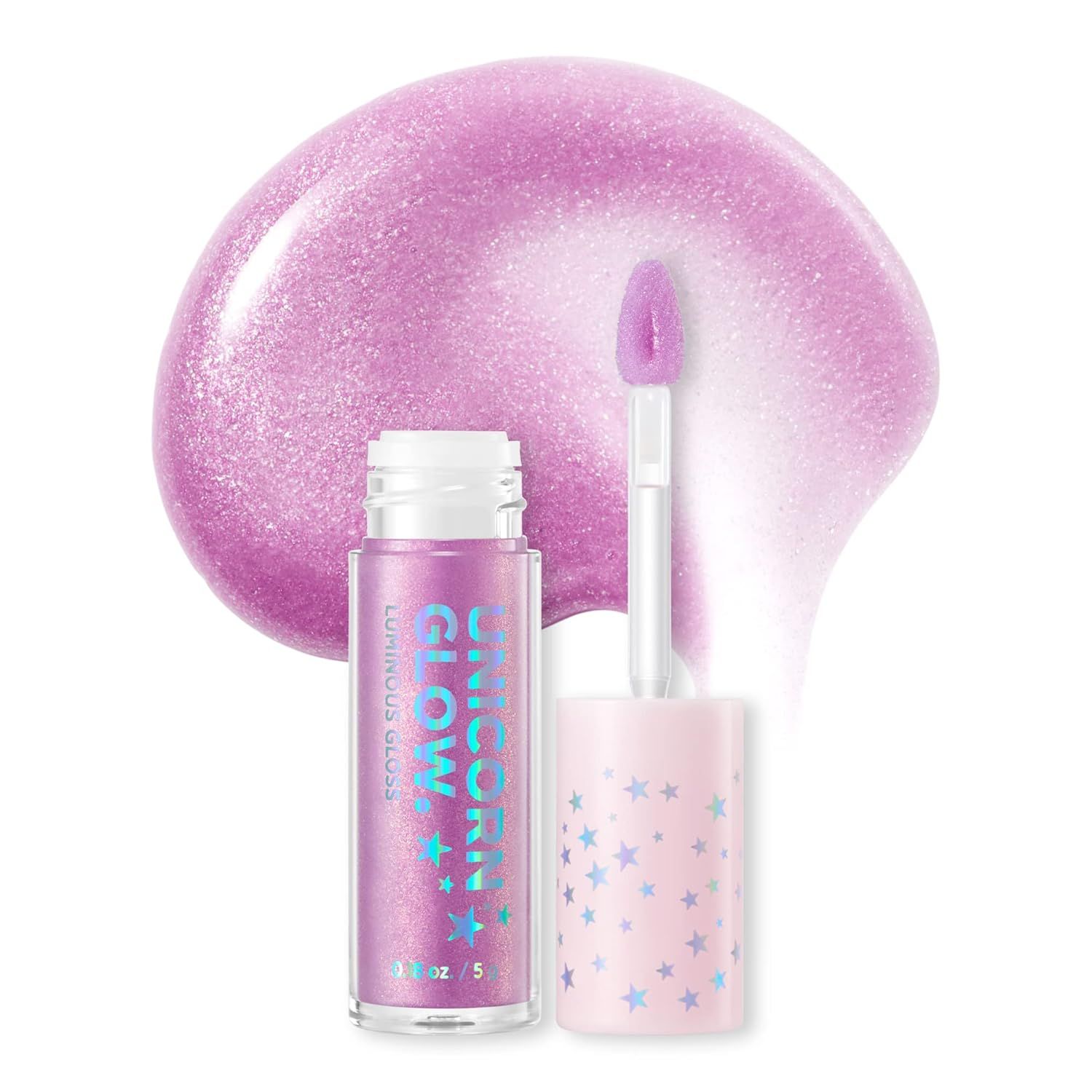 UNICORN GLOW Luminous Lip Gloss, [#5 Unicorn ]- Moisturizing Lip Gloss with Shimmery Glitter Fini... | Amazon (US)