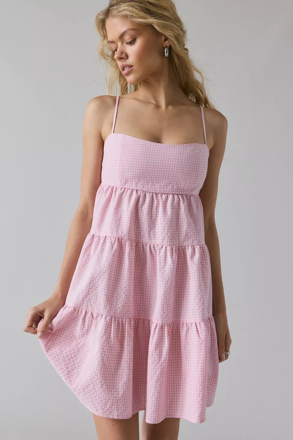 Kimchi Blue Zosia Tiered Babydoll Mini Dress | Urban Outfitters (US and RoW)
