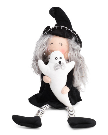 Plush Witch With Ghost | TJ Maxx