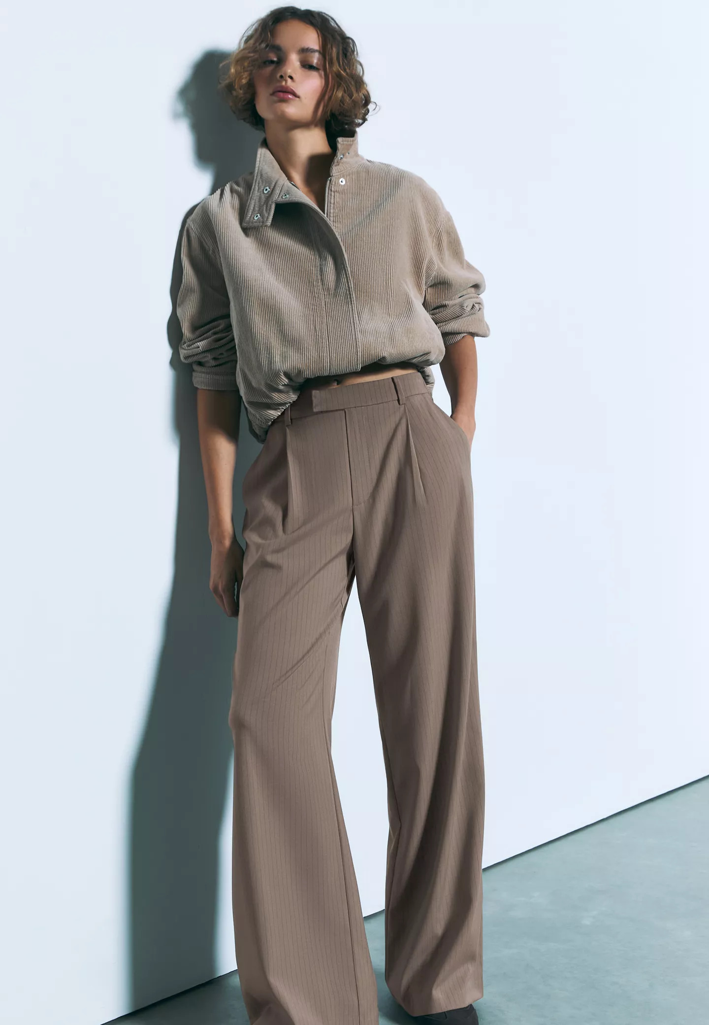 Wide-leg formal wear trousers | Stradivarius (UK)