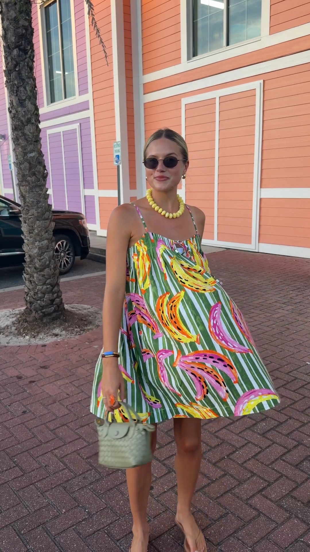 The CUTEST colorful look!!! Major look for less — looks like farm Rio and is $25. 🍋🌺🦜🌴🦀🥥☀️🍹🍌 In my true small! #walmart #dresses #beachwear My necklace is a collab I’m doing with Hive Designs coming 8.22!

#LTKootd