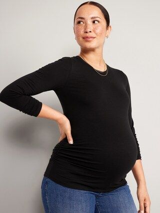 Maternity EveryWear Fitted Long-Sleeve T-Shirt | Old Navy (US)