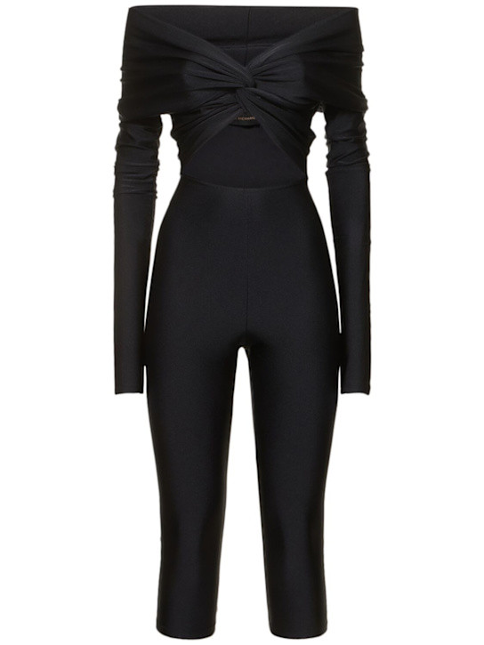 Kendall shiny Lycra long sleeve jumpsuit | Luisaviaroma