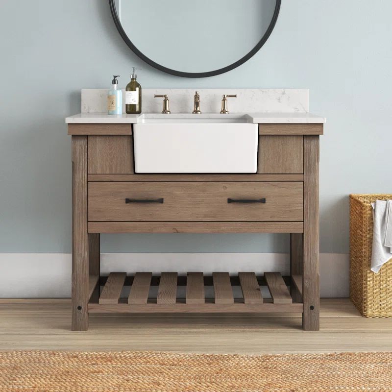 Horwich 42'' Single Bathroom Vanity with Engineered Stone Top | Wayfair North America