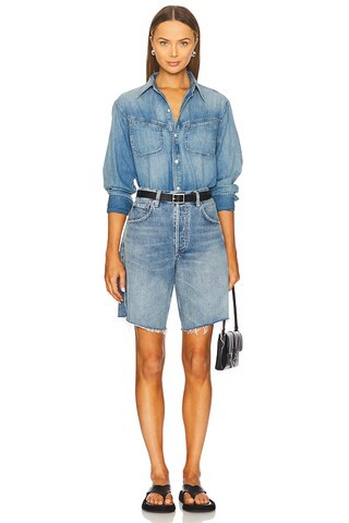 Solene Shirt in Loire | Revolve Clothing (Global)