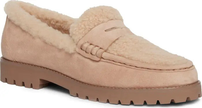 PAIGE Ellis Genuine Shearling Platform Penny Loafer (Women) | Nordstromrack | Nordstrom Rack