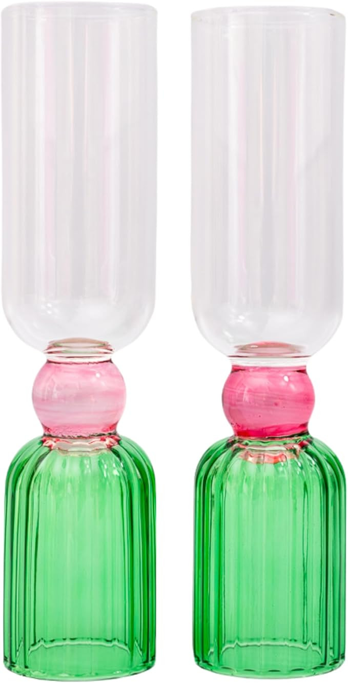 ban.do Bar Glass Set of 2, 6.6oz Cute Cocktail Glasses for Adults, Unique Cocktail Wine & Champag... | Amazon (US)