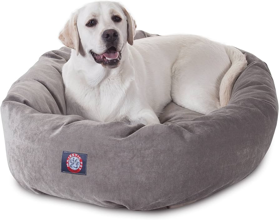 40 inch Vintage Villa Collection Micro Velvet Bagel Dog Bed By Majestic Pet Products | Amazon (US)