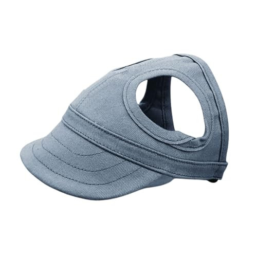 Dog Baseball Cap,1PC Pet Summer Beach Peaked Cap Dog Hat with Ear Holes, Adjustable Cat Visor Sunbonnet Hat for Small Medium Large Dogs (Solid Dark Blue, Medium) | Amazon (US)