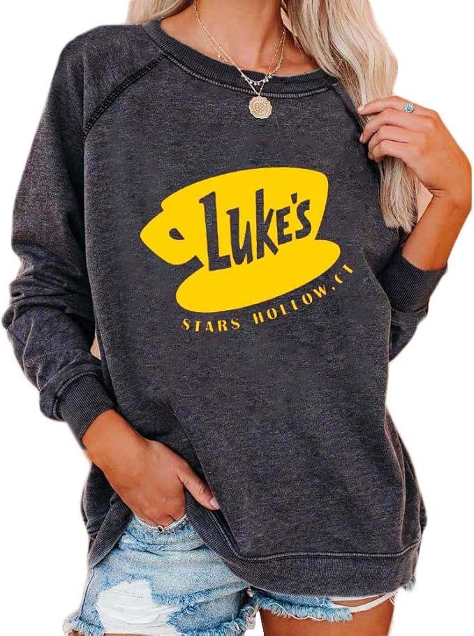 IVERIRMIN Women's Luke's Diner Gilmore Girls Fan Cozy Sweatshirt | Amazon (US)
