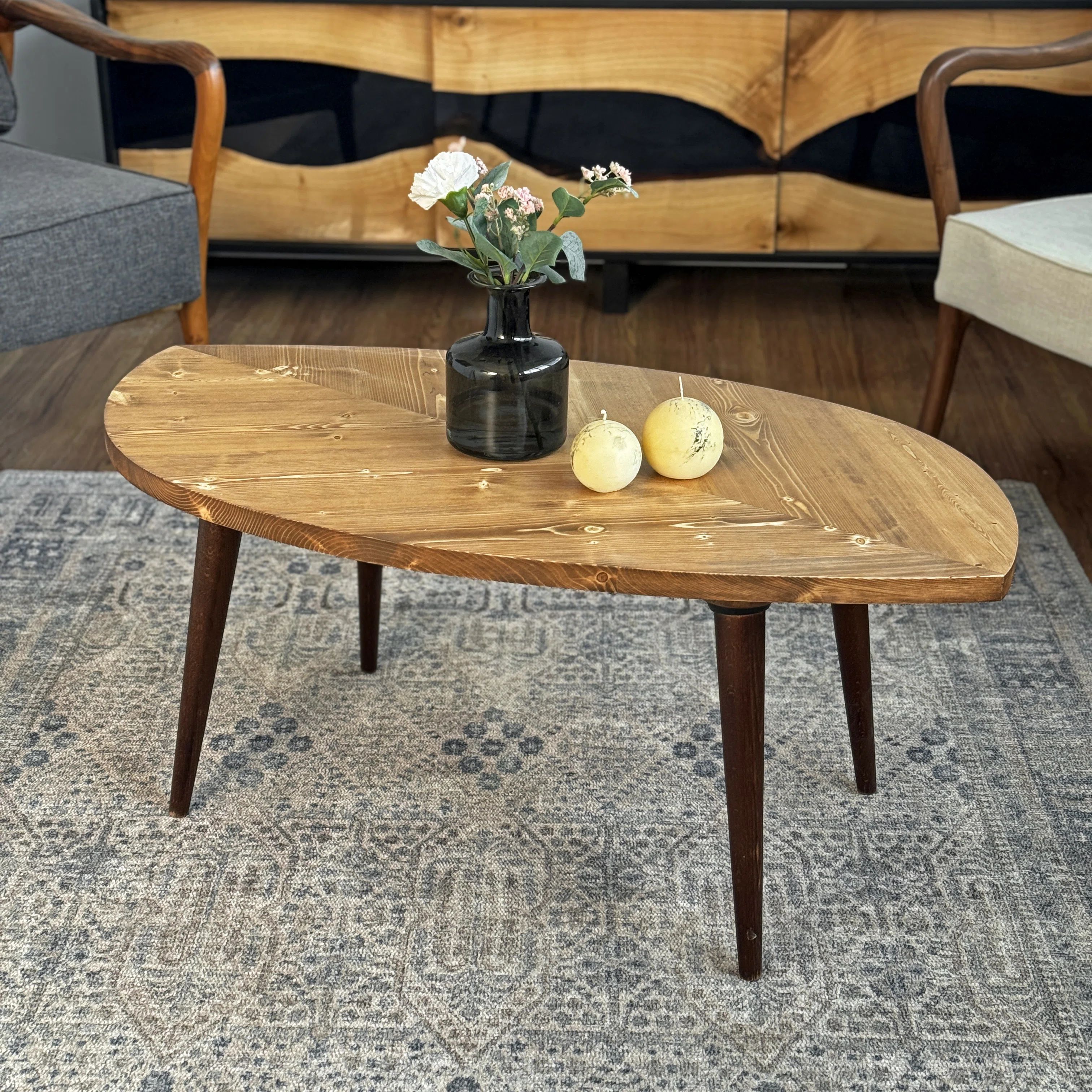 George Oliver Hayrullah Leaf Shaped 4 Legs Coffee Table & Reviews | Wayfair | Wayfair North America