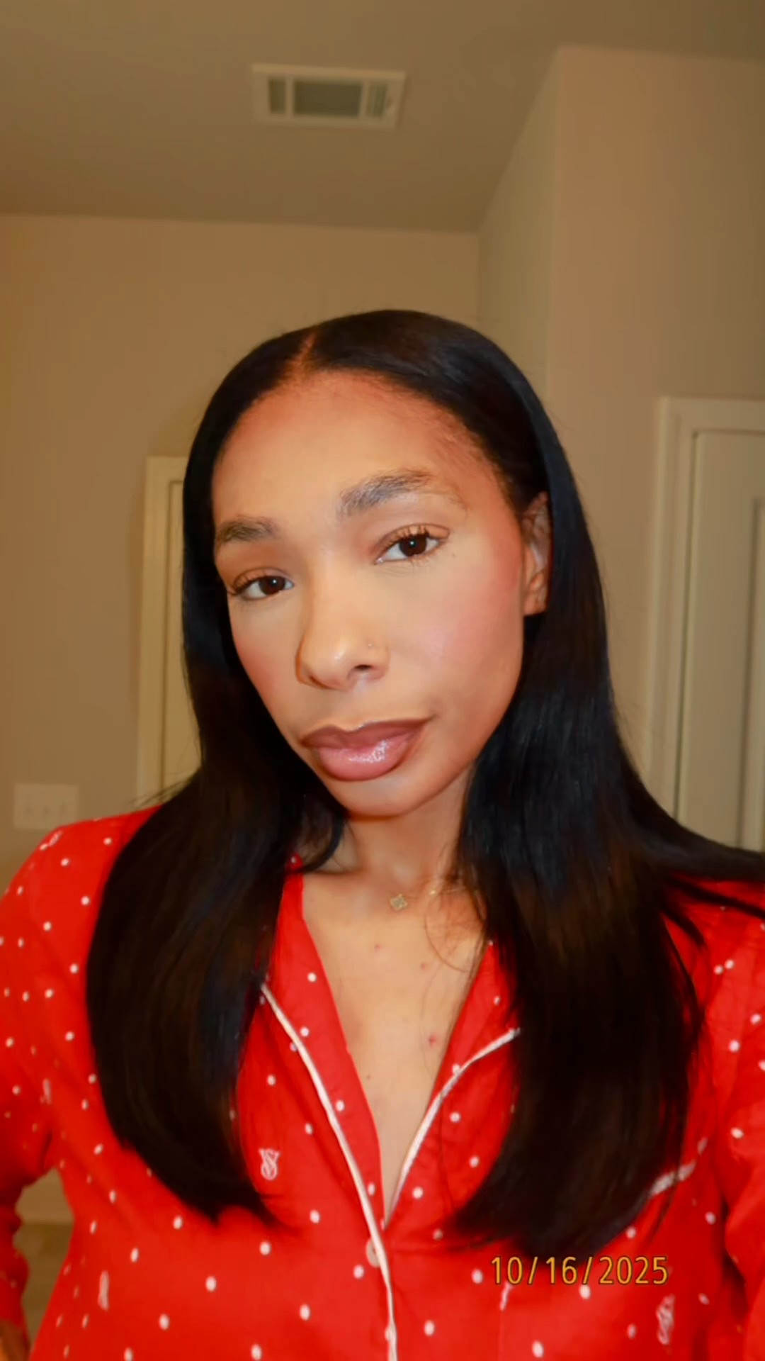 beauty products I use. dior foundation stick (shade 4n) , natasha denona concealer (shade ny11) , hourglass concealer brush,  nyx brow gel (clear) , fenty hella thicc mascara (shade cuz I’m black) , patrick ta blush (she goes to the gym) , nyx bronzer (butta match) , huda beauty easy bake (shade banana bread), one size powder puff set , one size (coin collector) , makeup by mario plumping lip serum (rosewood glow)
