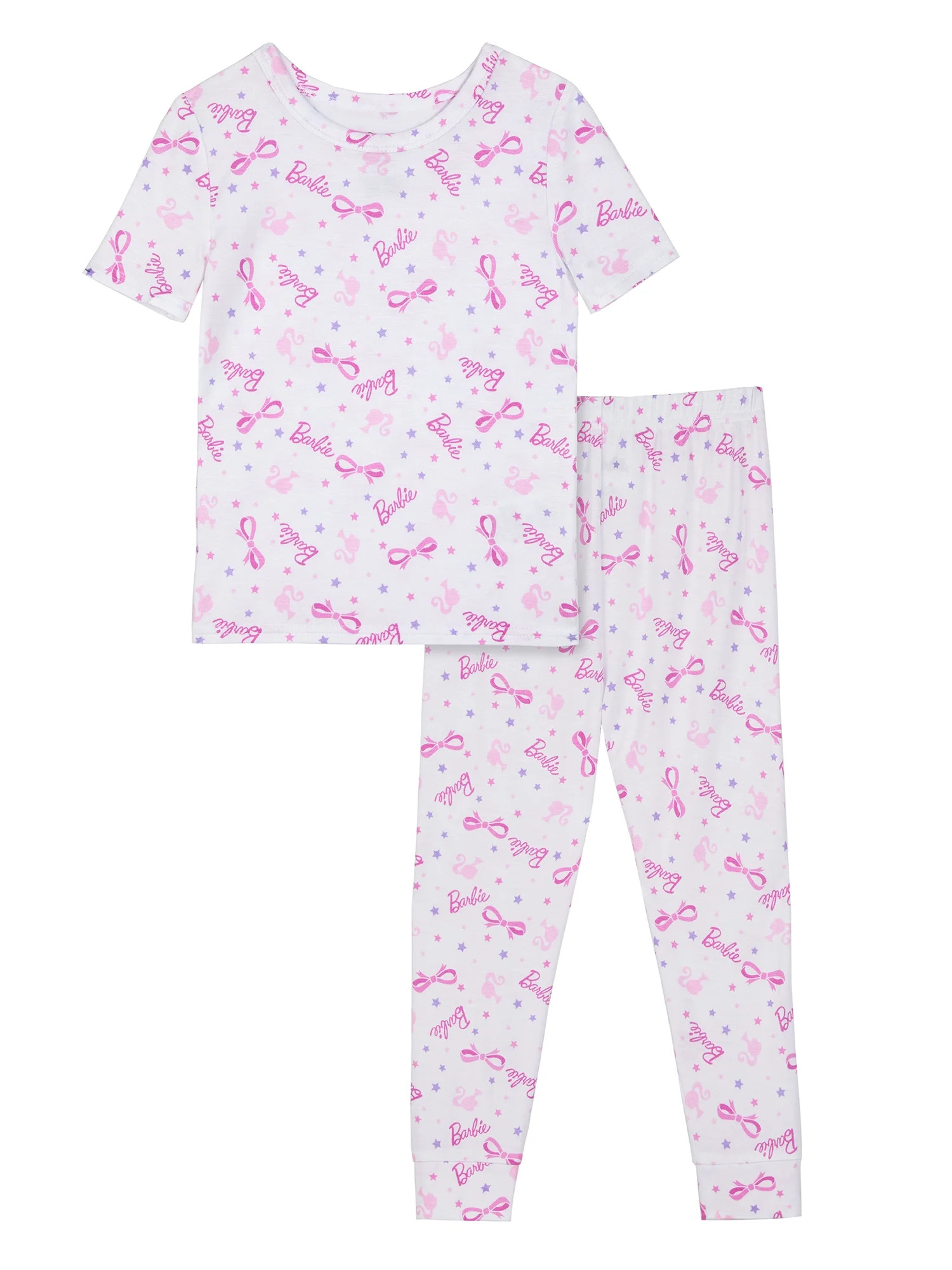 Barbie Toddler Viscose Unisex 2-Piece Pajama Set, Sizes 12M-5T | Walmart (US)