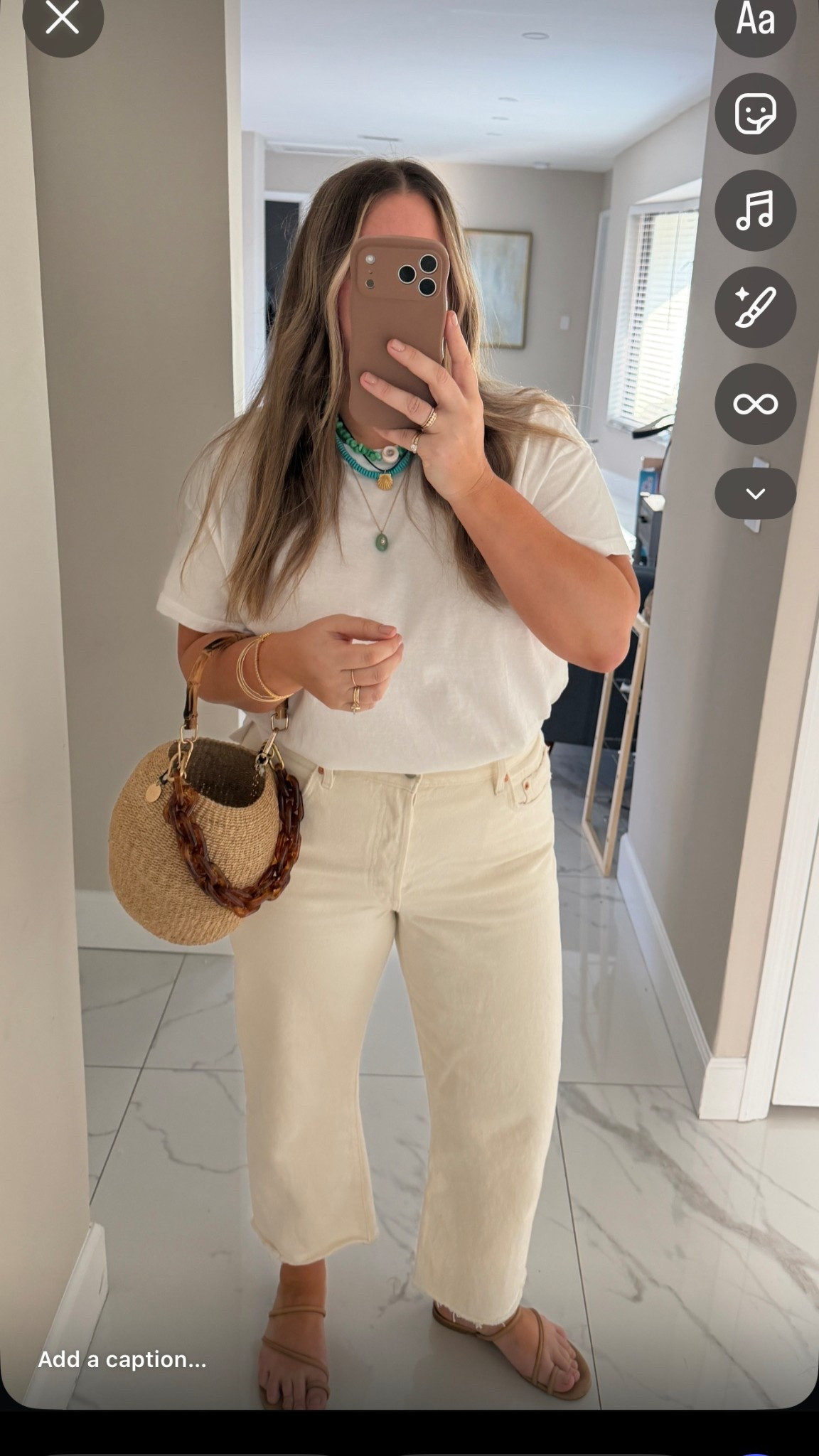 All white outfit levis jeans spring outfit casual outfit 

Straw bag
Clare v
Madewell
Reformation
Ludo sandal
Nude sandal
Beaded necklace
Vacation outfit 


#LTKSeasonal #LTKootd #LTKspringtrends