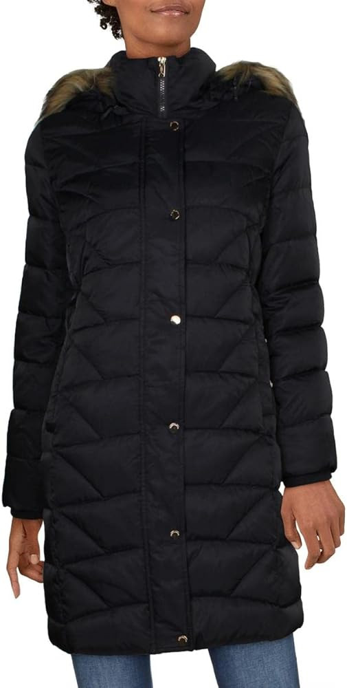 Marc New York by Andrew Marc Women's Medina Down Jacket with Faux Fur Removable Hood | Amazon (US)