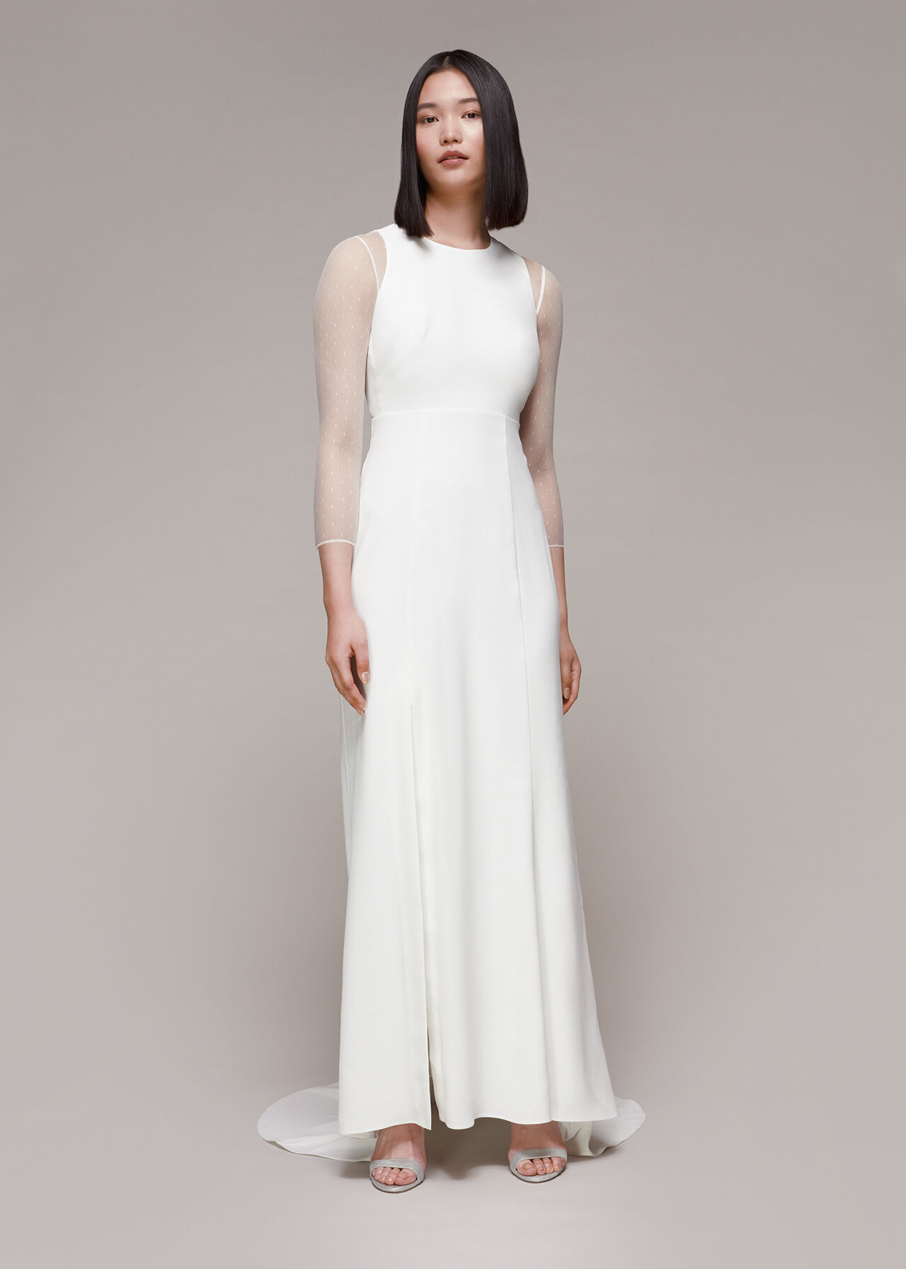 Ivory Cecilia Dobby Wedding Dress | WHISTLES | Whistles | Whistles