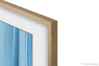 Samsung - 75" The Frame Customizable Bezel - Modern - Teak | Best Buy U.S.