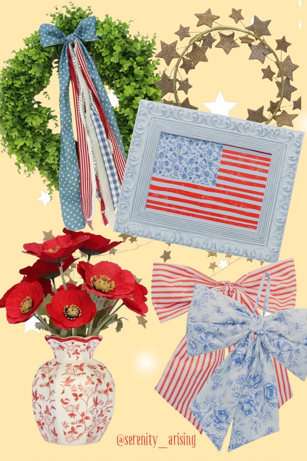 New patriotic decor @walmart! Obsessed with it ALL ❤️🤍💙☀️ #walmartcreatortrendsetter #walmart #walmartdecor #patrioticdecor 

#LTKHome #LTKSeasonal