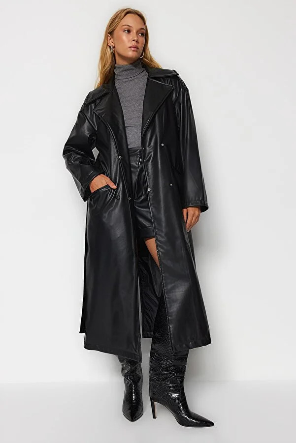 Trendyol Collection Trenchcoat - Schwarz - Zweireihig | Trendyol DE