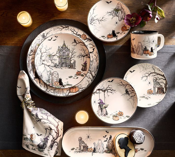 Midnight Manor Stoneware Dinnerware Collection | Pottery Barn (US)