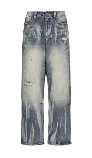 Jaded London Super Bleached Scuff XL Colossus Jeans in Blue. - size 30 | Revolve Clothing (Global)